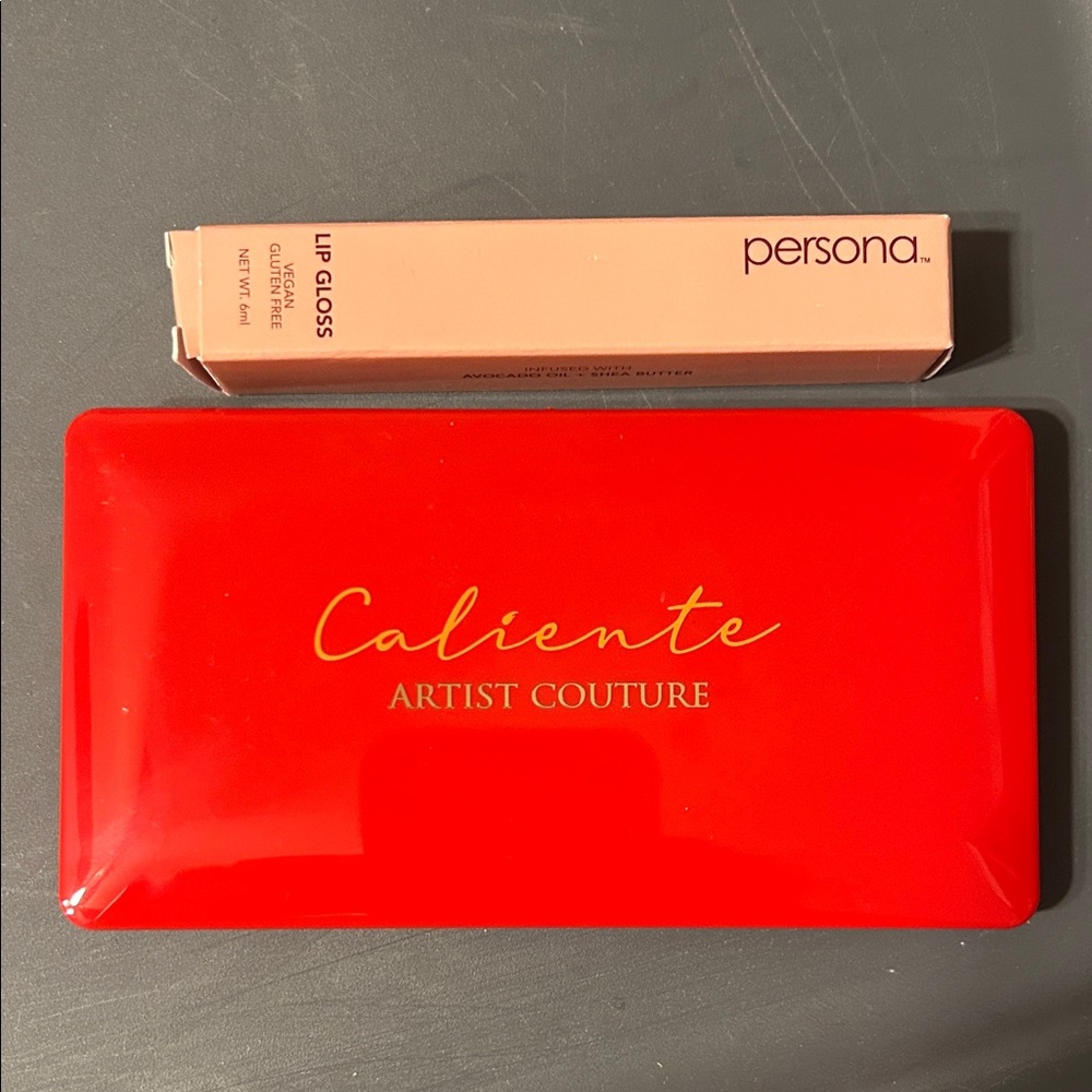 Artist Couture Caliente Makeup Palette & Persona Lip Gloss Toffee